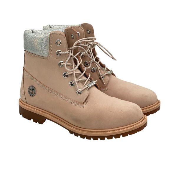 Timberland Heritage 6” Waterproof Boots Light Pink Nubuck Women's Size 9 (HF7) - Picture 4 of 14